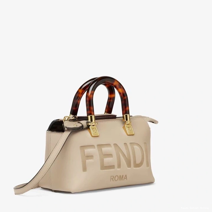 Affordable Calf The Boston In Logo Way Grey By ROMA Bag Mini Fendi Leather 0710
